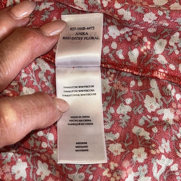 Rails Anika Floral Mini Dress Red Ditsy - Picture 9 of 10